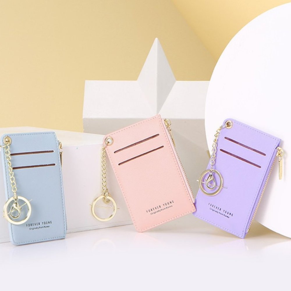 Minimalist keychain Card Holder for Women - Picture 4 of 16